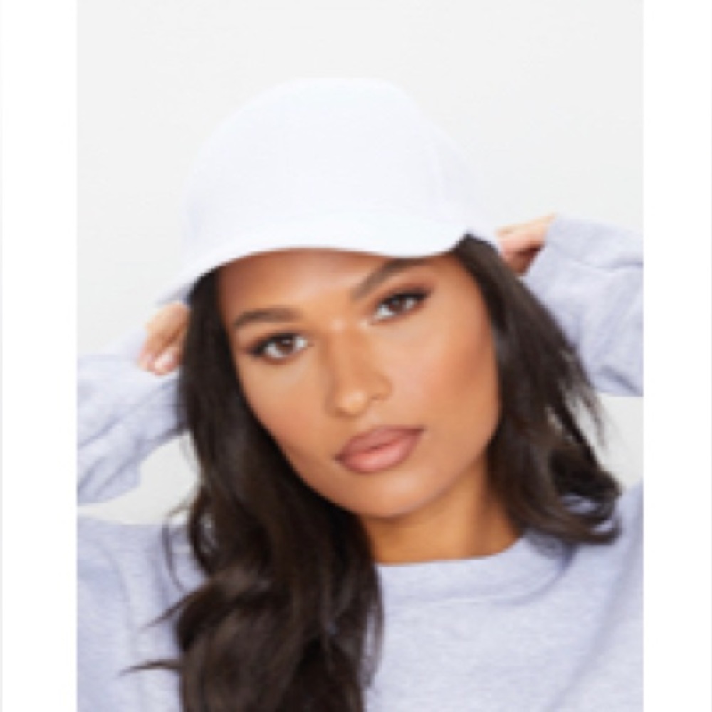 PLT White Woven Baseball Cap-One Size